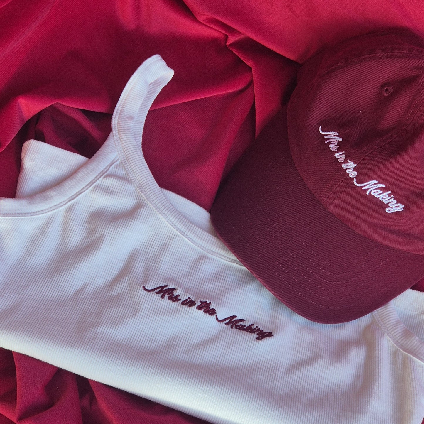 "Mrs in the Making": Singlet & Hat Set