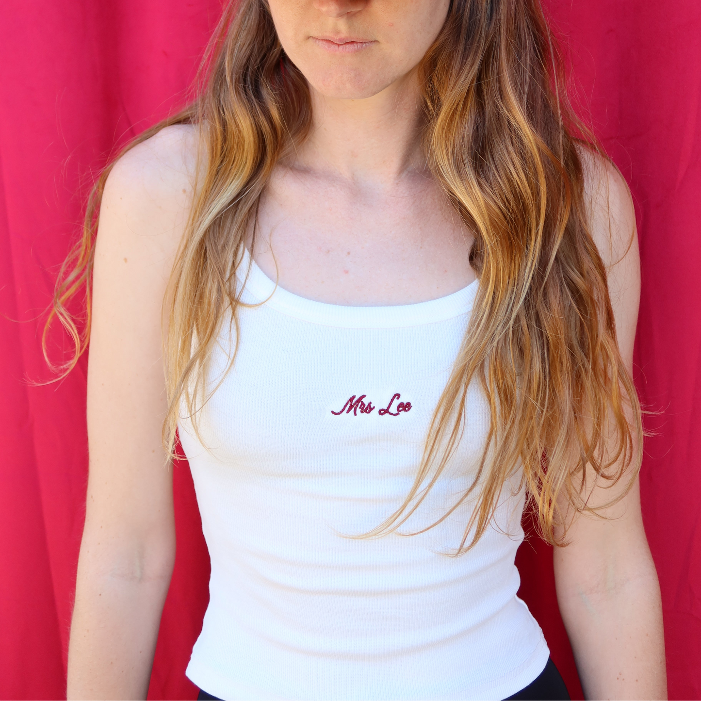 Custom Mrs Singlet + Necklace Set